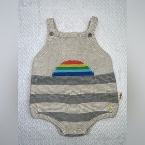 The Bonniemob Rainbow Stripe knit Bubble Romper